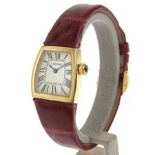Cartier Radoña SM W6400356 18K Yellow Gold 21.5mm Silver Dial Quartz #TSYW022 2