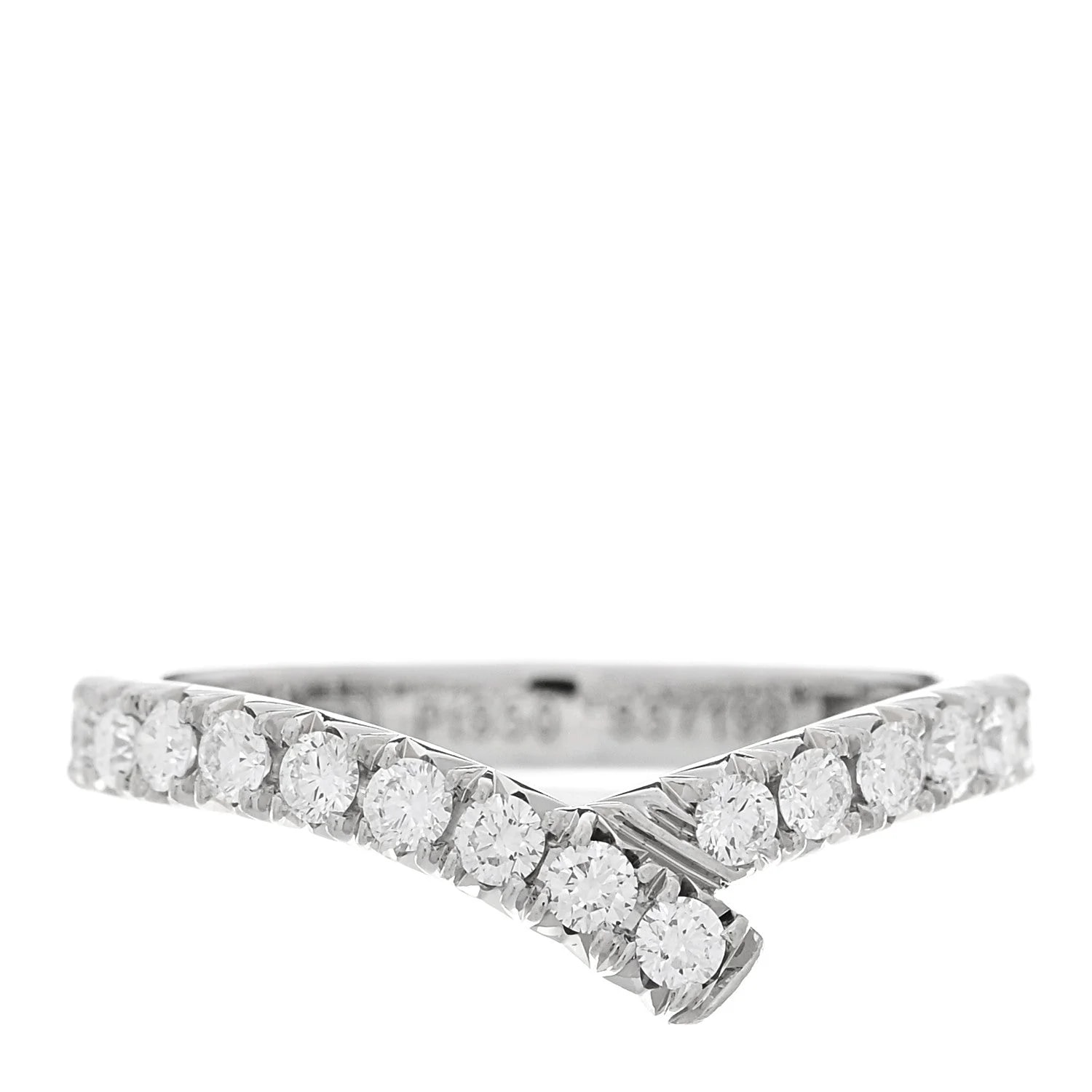Harry Winston — Platinum Diamond Ribbon Wedding Band Ring 50 5.25 — Watch — resale