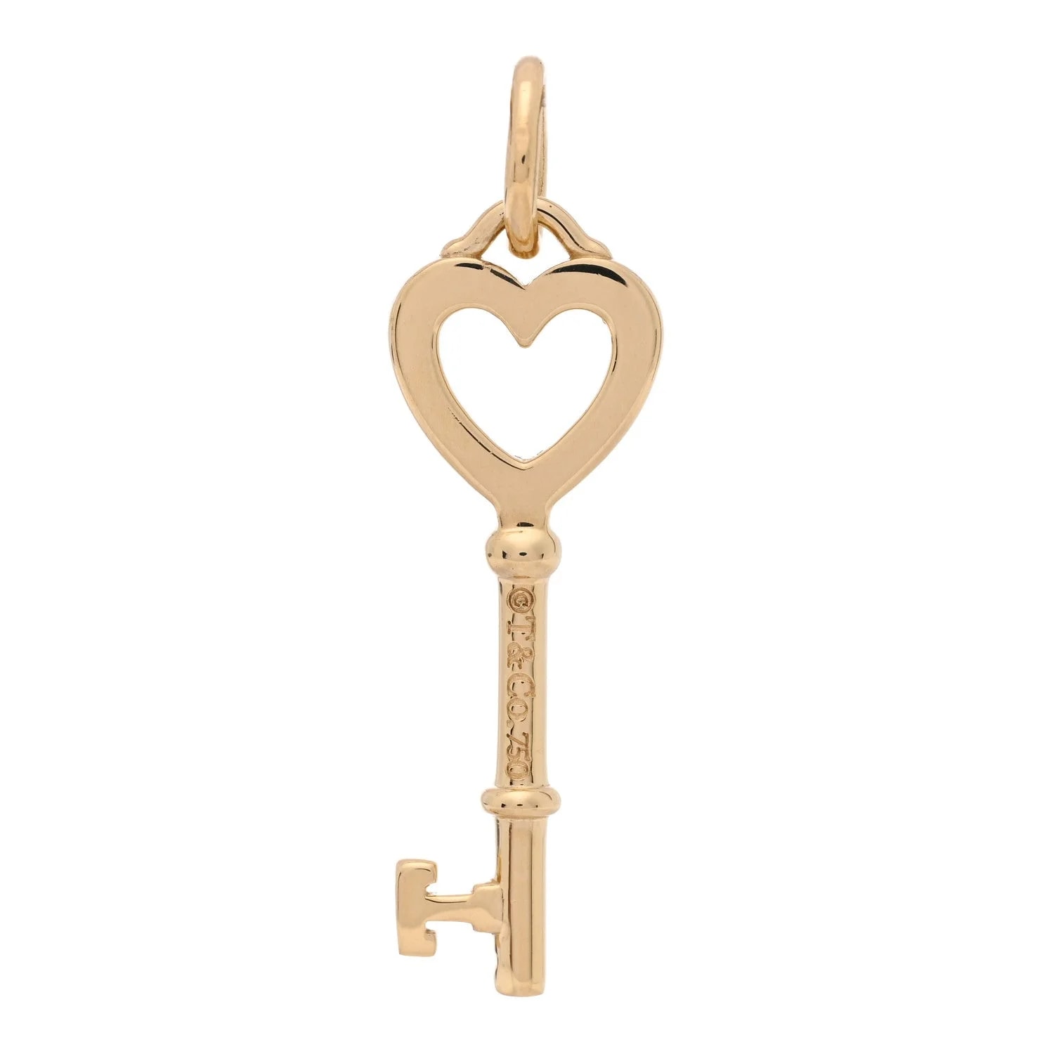 18K Yellow Gold Mini Heart Key 3