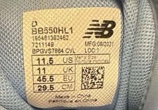 New Balance 550 Team Carolina Chapel Hill Size US ’S 4