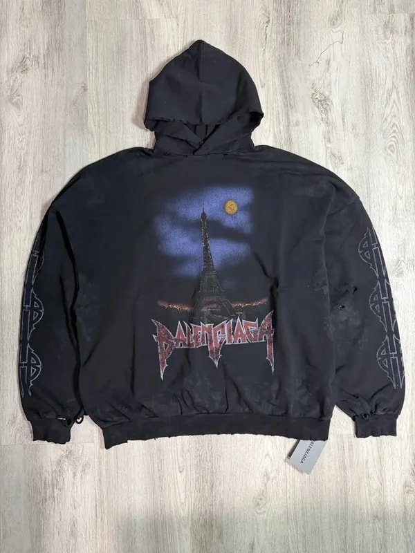 Balenciaga — Balenciaga Paris Moon Hoodie No Pocket — streetwear — resale