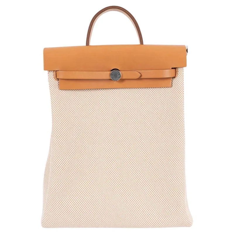Hermès — Hermès Naturel Criss Viking Herbag A Dos Zip Retourne Backpack — Handbag — resale