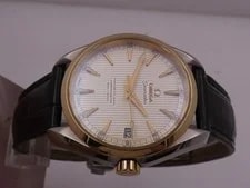 Omega Seamaster Aqua Terra Co-axial 18KT Gold Bezel +Papers 2019 Automatic 3