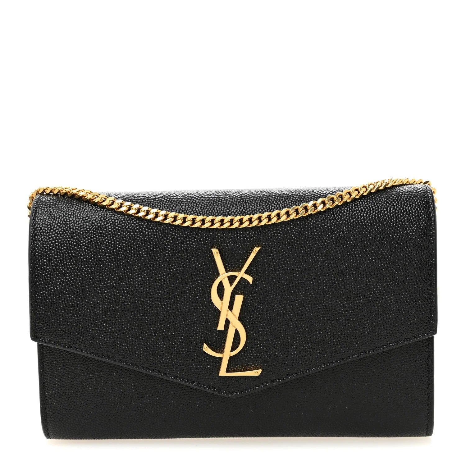 Saint Laurent — Grain de Poudre Uptown Chain Wallet — Handbag — resale