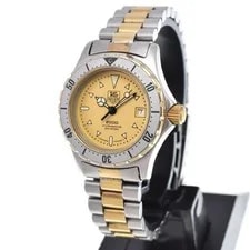 TAG Heuer 2000 Professional 200m Gold Quartz 974.008 Gold Dial #AOHW2611 2