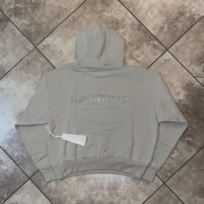 Fear of God Essentials Fleece Hoodie Timber SS25 Size XS — streetwear — resale
