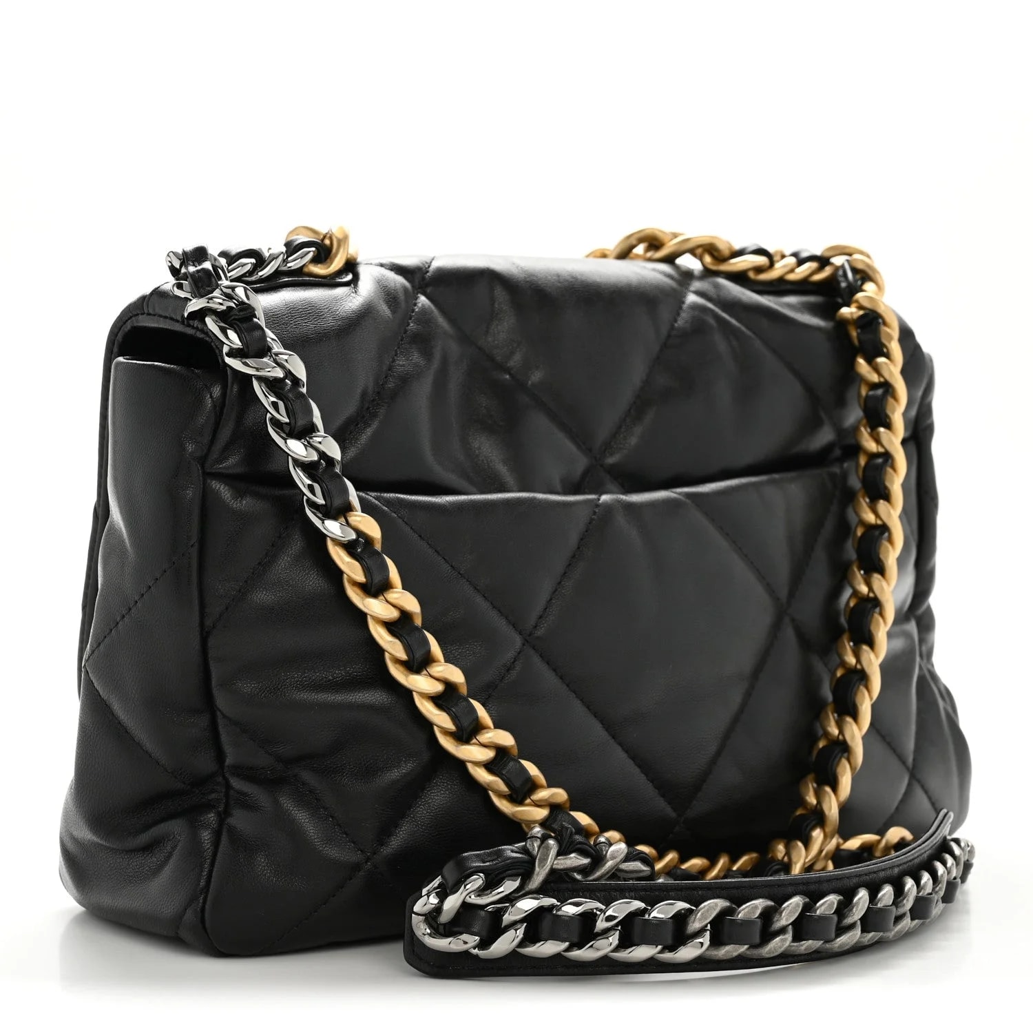 Shiny Large Chanel 19 Flap 3