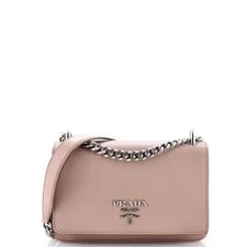 Prada — Prada Chain Flap Crossbody and Soft Calf Small — Handbag — resale