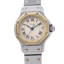 Cartier — Cartier Santos Octagon SM 25mm Steel 18K Yellow Gold Ivory Dial W2001683 — Watch — resale