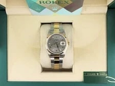 2005 Rolex Date 15203 Rhodium Dial TT 18kt With Papers 34mm 3