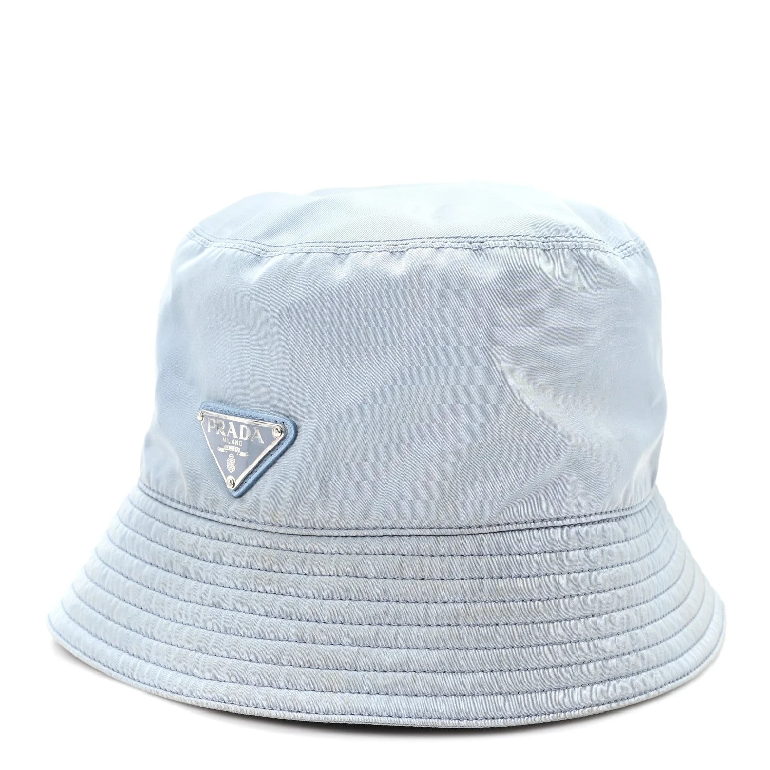 Prada — Metal Triangle Logo Bucket Hat Astrale — Accessory — resale