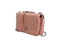 Chanel Small Classic Double Flap Light Chevron 3