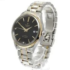 Tudor Style 12503 38mm Ss/yg Black Dial Automatic Date #C270 2