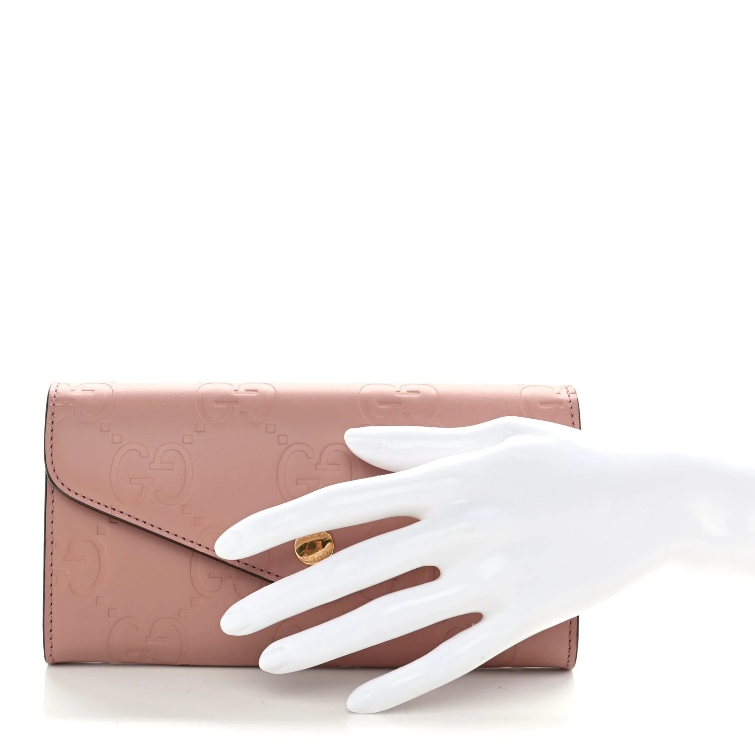 GG Embossed Continental Wallet Porcelain 2