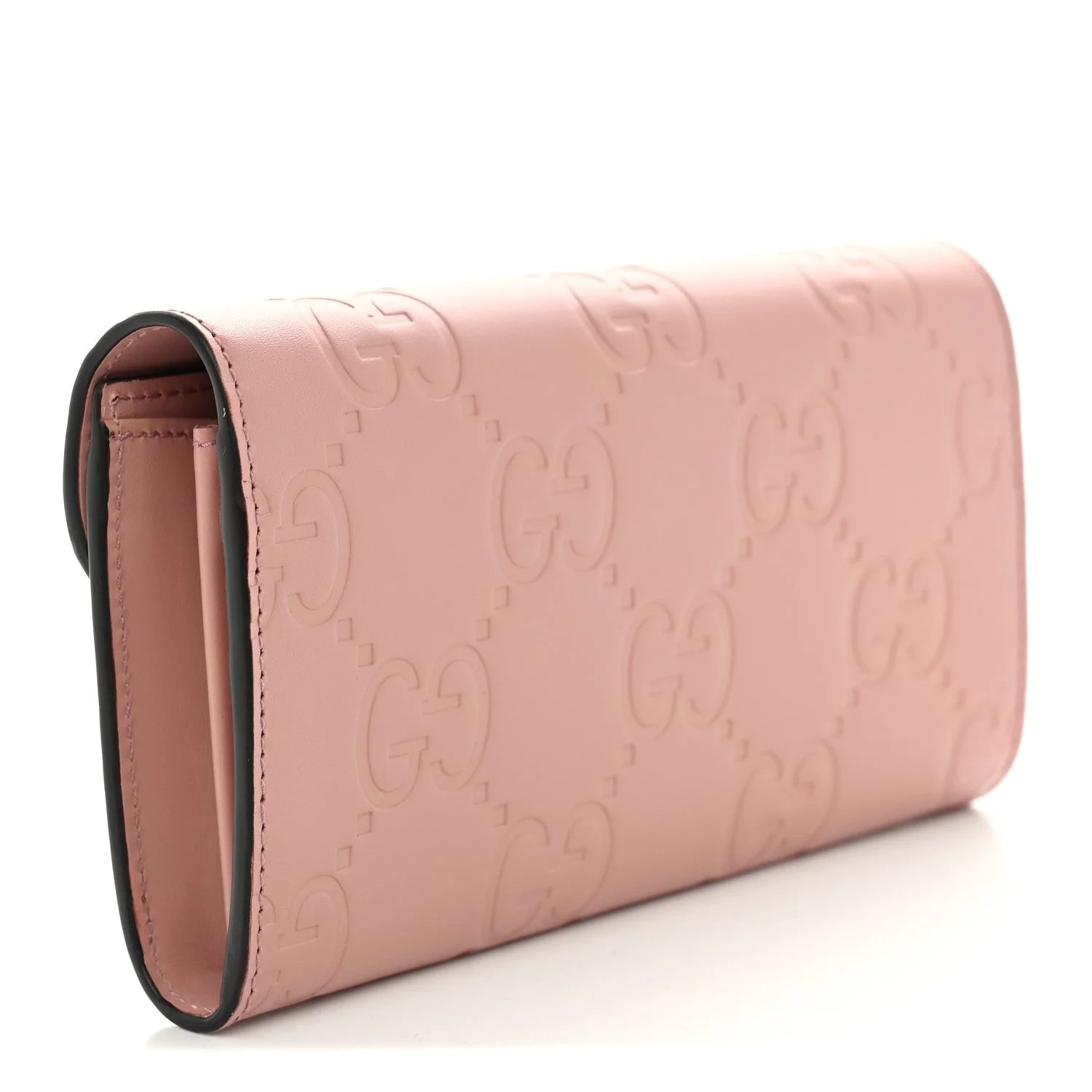 GG Embossed Continental Wallet Porcelain 3