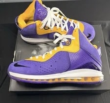 Nike LeBron 8 VIII QS Lakers 2020 Size 12 Worn 1x. OG All. 2