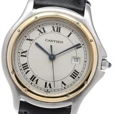 Cartier — Cartier Panthere Cougar LM W35006B6 Date Beige Dial Quartz Watch_942654 — Watch — resale
