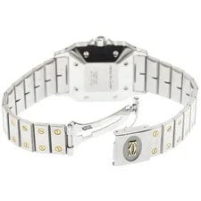 Cartier Santos GalbeeLM Date YG Bezel White Dial Automatic Watch_962788 3