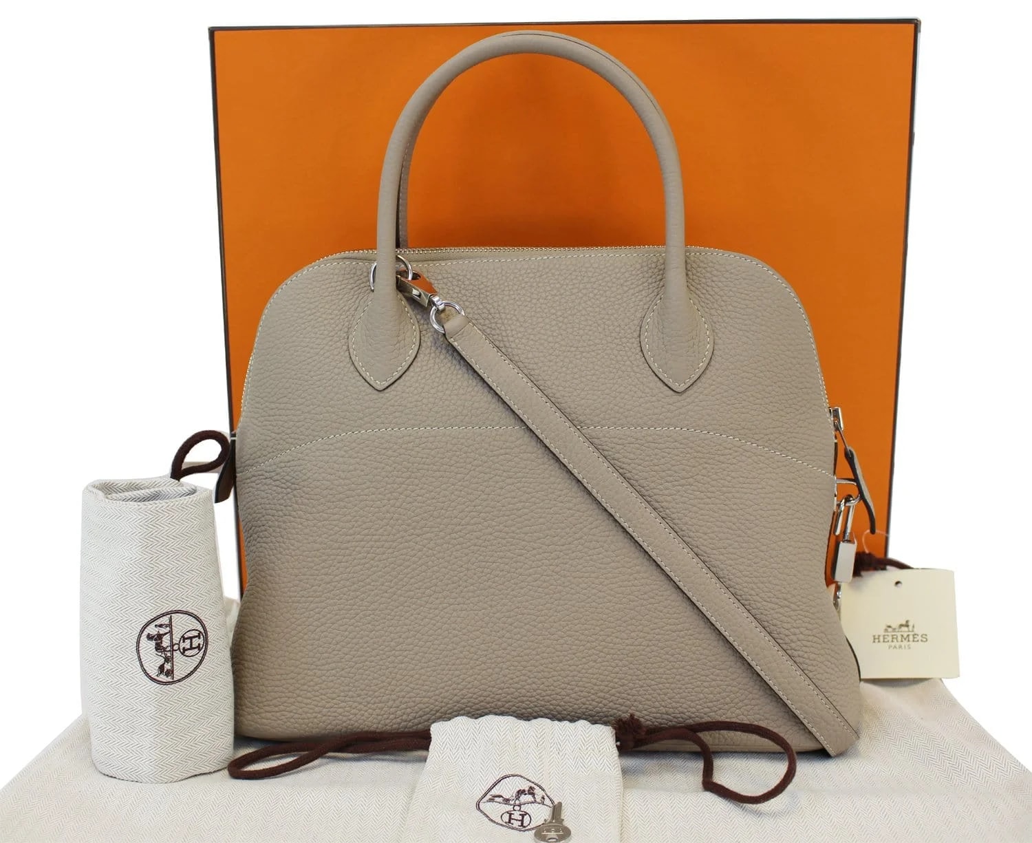 Hermes 31cm Palladium Plated Bolide 3