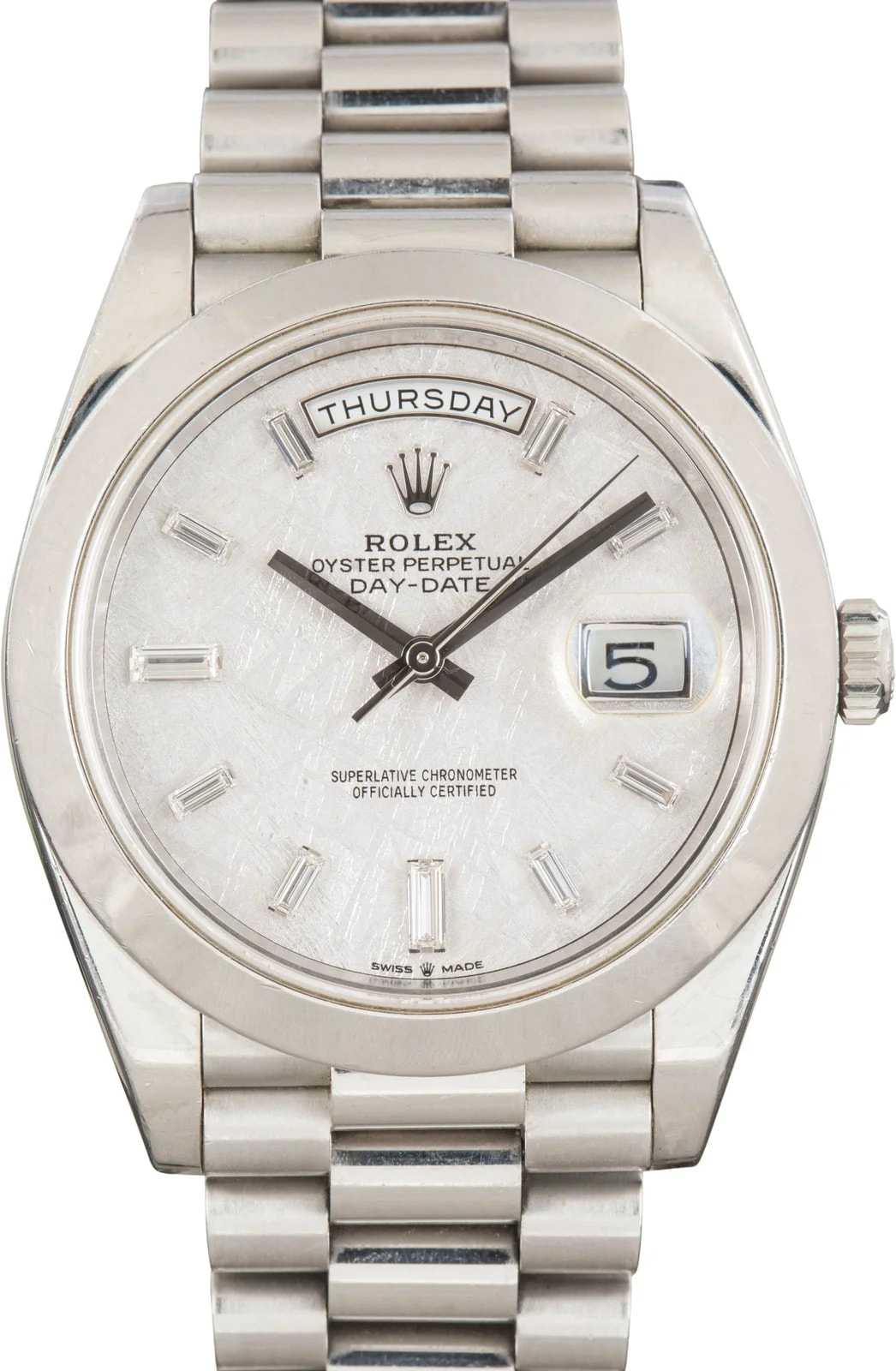 Rolex — Rolex Day-Date 40 Platinum 228206 Meteorite Dial — Watch — resale
