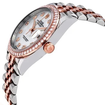 Rolex — Datejust 36 Mother of Pearl Diamond Dial Steel and 18k Everose Gold Jubilee 126281MDO — Watch — resale