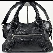 Balenciaga Giant City 2way 204529 Auth Repaired DDP 2