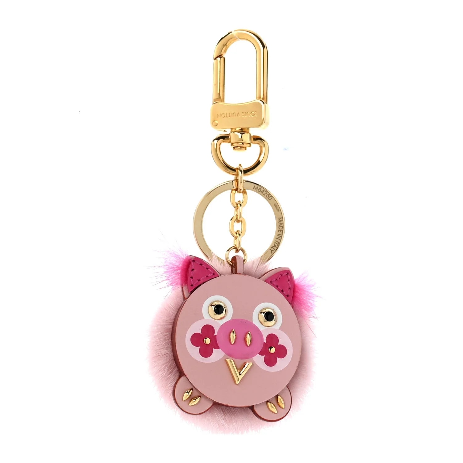 Louis Vuitton — Mink Fur Wild Pig Bag Charm Key Holder — Accessory — resale