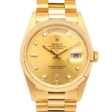 Rolex — Rolex Day Date Watches 18238A K18 Yellow Gold 10P Diamond E-number — Watch — resale