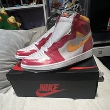Nike Air Jordan 1 ’s High Top Lace-Up — Sneaker — deal