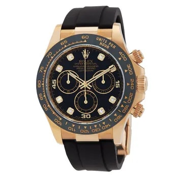 Rolex — Cosmograph Daytona Black Diamond Dial Chronograph Oysterflex 116519BKDR — Watch — resale