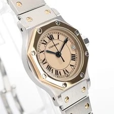 Cartier Santos Octagon SM W2001683 Watches / Ivory Quartz 4