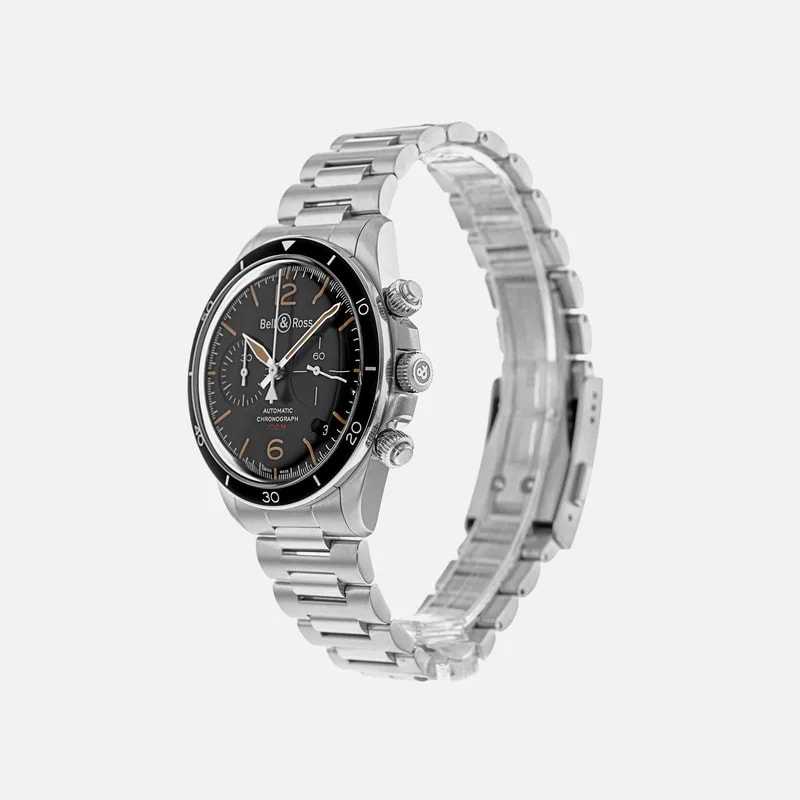 BR V2-94 Steel Heritage Chronograph With Black Dial 3