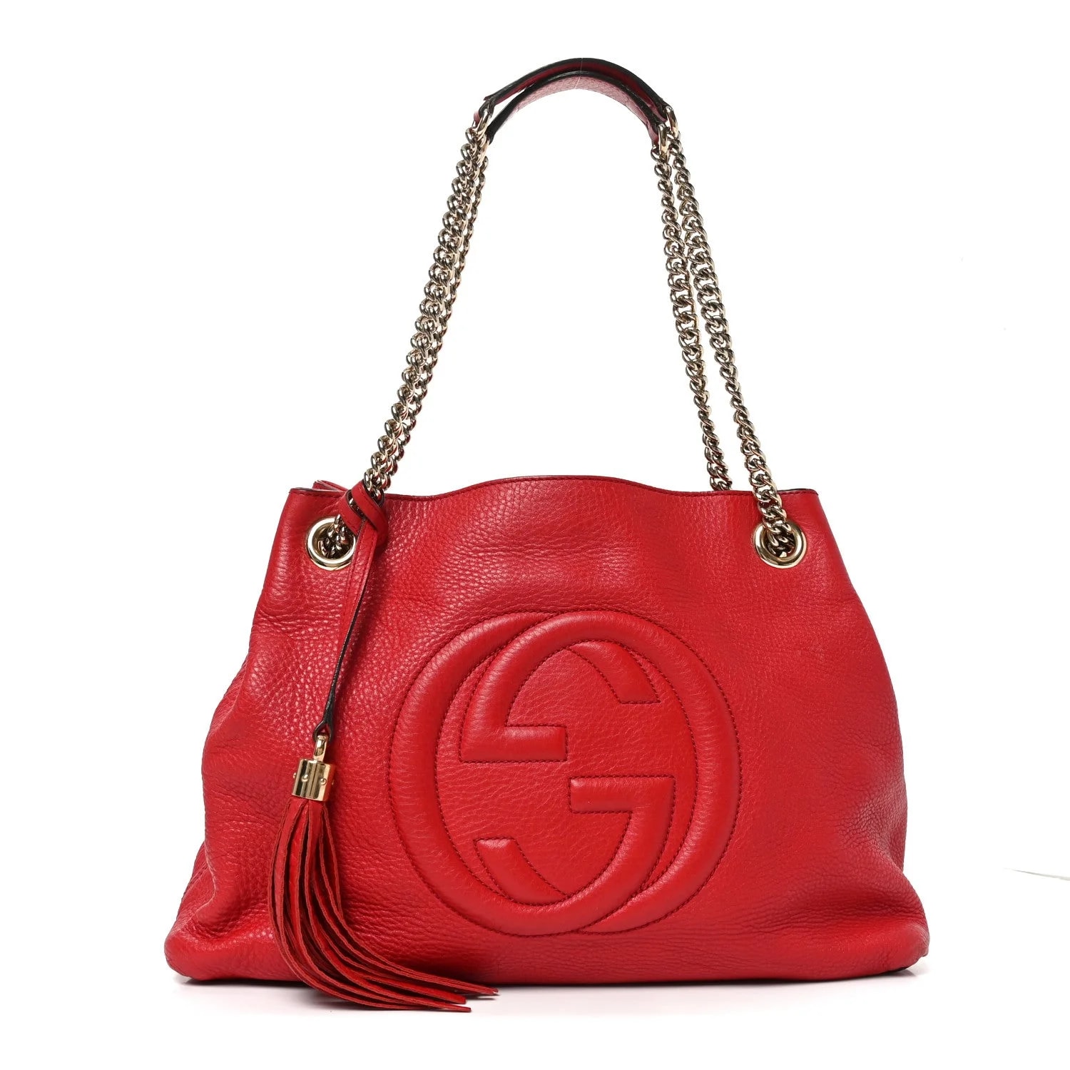 Gucci — Pebbled Medium Soho Chain Tabasco — Handbag — resale