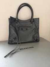 Balenciaga — Balenciaga le City Mini Vulcanic Rock Arena Lamskin — Handbag — resale