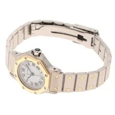 Cartier Santos Octagon SM K18Yellow Gold 26mm White Dial Automatic #DW2678 3