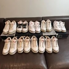 Air Jordan — Air Jordan 3 Lot of 9! Authentic Retro 2003 & 2011 OG Box — Sneaker — resale