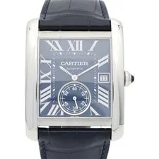 Cartier — Cartier Tank MC Automatic WSTA0010 Stainless Steel Blue — Watch — resale