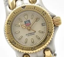 Tag Heuer — 【Near 】Tag Heuer SEL S95.708 Quartz Gold Silver Cream Dial — Watch — resale