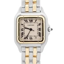 Cartier — Cartier Panthere Midsize Ivory 18K Gold Steel TWO ROW 27mm Quartz 83949 — Watch — resale