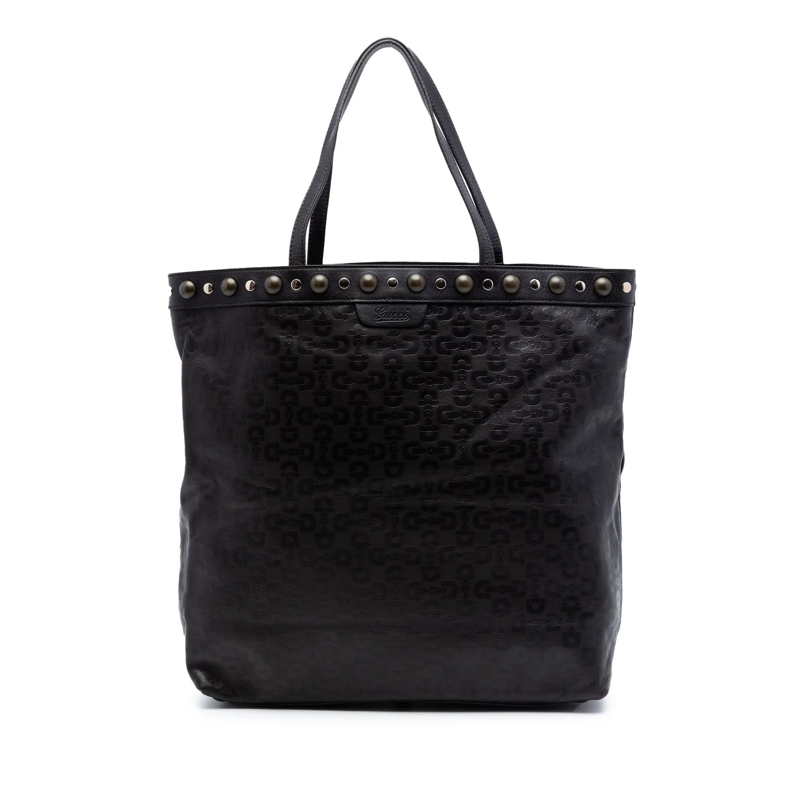 Gucci — Embossed Studded Horsebit — Handbag — resale