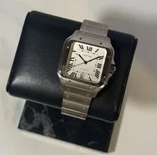 Cartier Santos de Stainless Steel White WSSA0018, Large 2