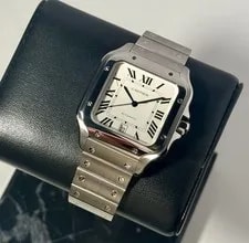Cartier Santos de Stainless Steel White WSSA0018, Large 4