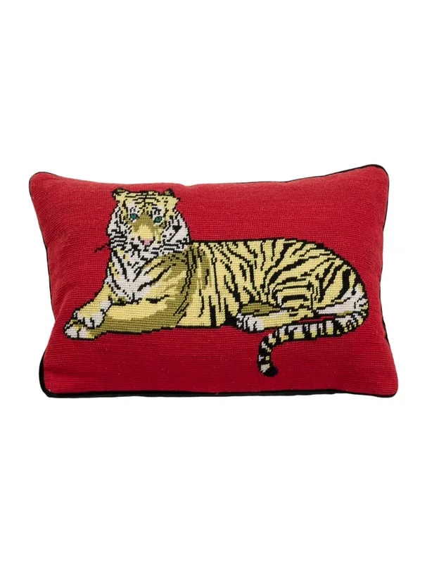 Jonathan Adler — Safari Needlepoint Throw Pillow — decorative_object — resale