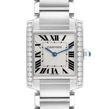 Cartier — Cartier Tank Francaise Midsize Steel Diamond W4TA0009 Card — Watch — resale