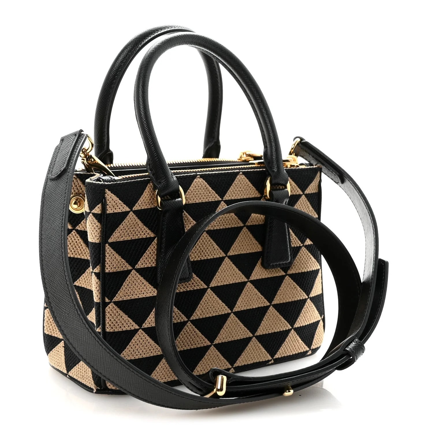 Triangolo Symbole Embroidered Mini Galleria Double Zip Corda 3