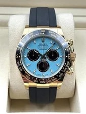Rolex — Rolex Daytona Yellow Gold Turquoise Dial Oysterflex 126518LN Unworn 2025 — Watch — resale