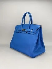 Hermes Birkin 35 Retourne Mykonos Palladium Hardware Preowned Square N 4