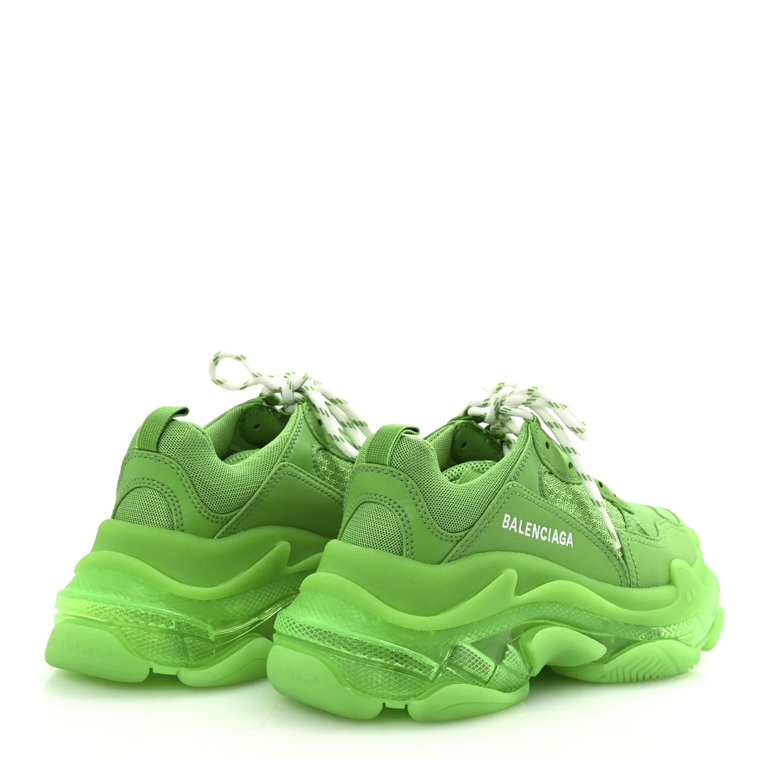 Fabric Clear Sole Triple S 36 Fluo 4