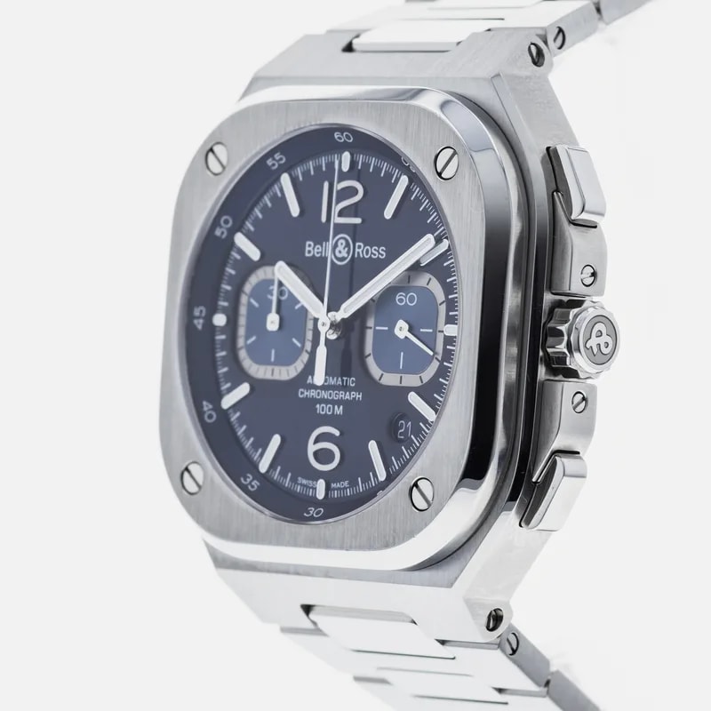 Bell &Amp; Ross BR 05 Chrono Blue BR05C-BU-ST 2