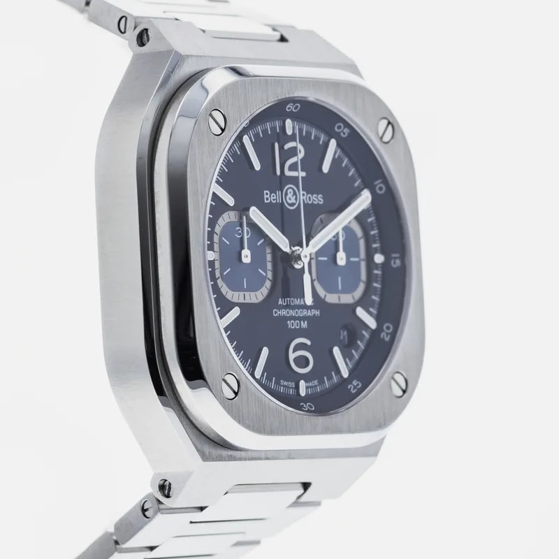 Bell &Amp; Ross BR 05 Chrono Blue BR05C-BU-ST 4